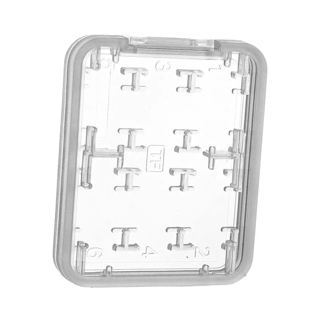 8in1 Reusable Plastic Micro SD SDHC TF Memory Card Storage Case Box Protector Holder Transparent Mini Memory Card Organizer Box