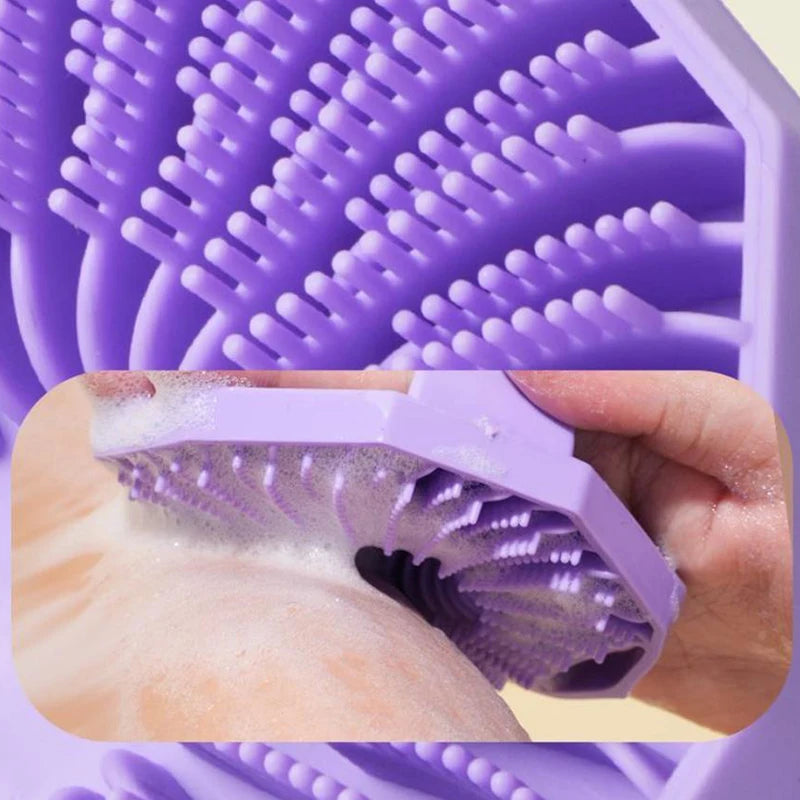 1pc Soft Silicone Exfoliating Brush Cleanser Manual Body Cleansing Scrubber Shower Gentle Massage Brushes Bathroom Accessorie