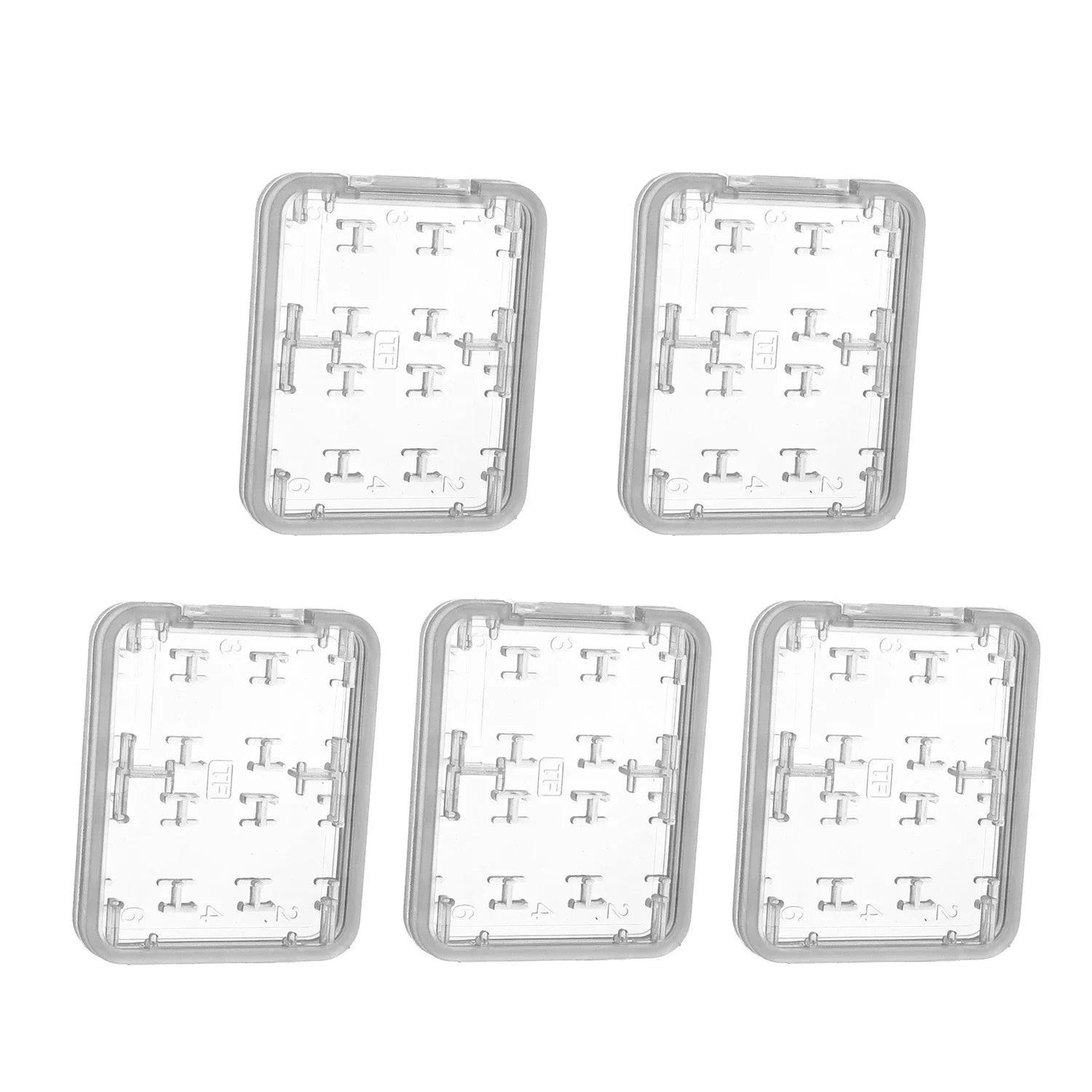 8in1 Reusable Plastic Micro SD SDHC TF Memory Card Storage Case Box Protector Holder Transparent Mini Memory Card Organizer Box