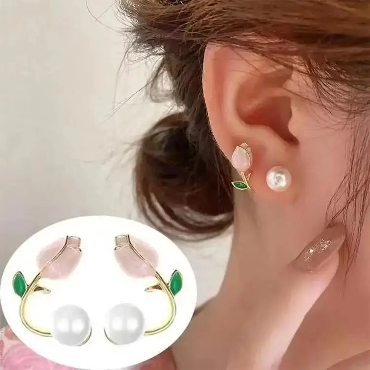 Korean Fashion Zircon Drop Earrings For Women Jewelry 2026 Trending New Luxury Women's Geometric Hoop Earrings Pendientes Gifts
