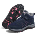 Winter High Top Snow Boots Men's Cotton Shoes Warm Fleece Lined Outdoor Anti-slip Casual Flats for Elderly And Middle-aged