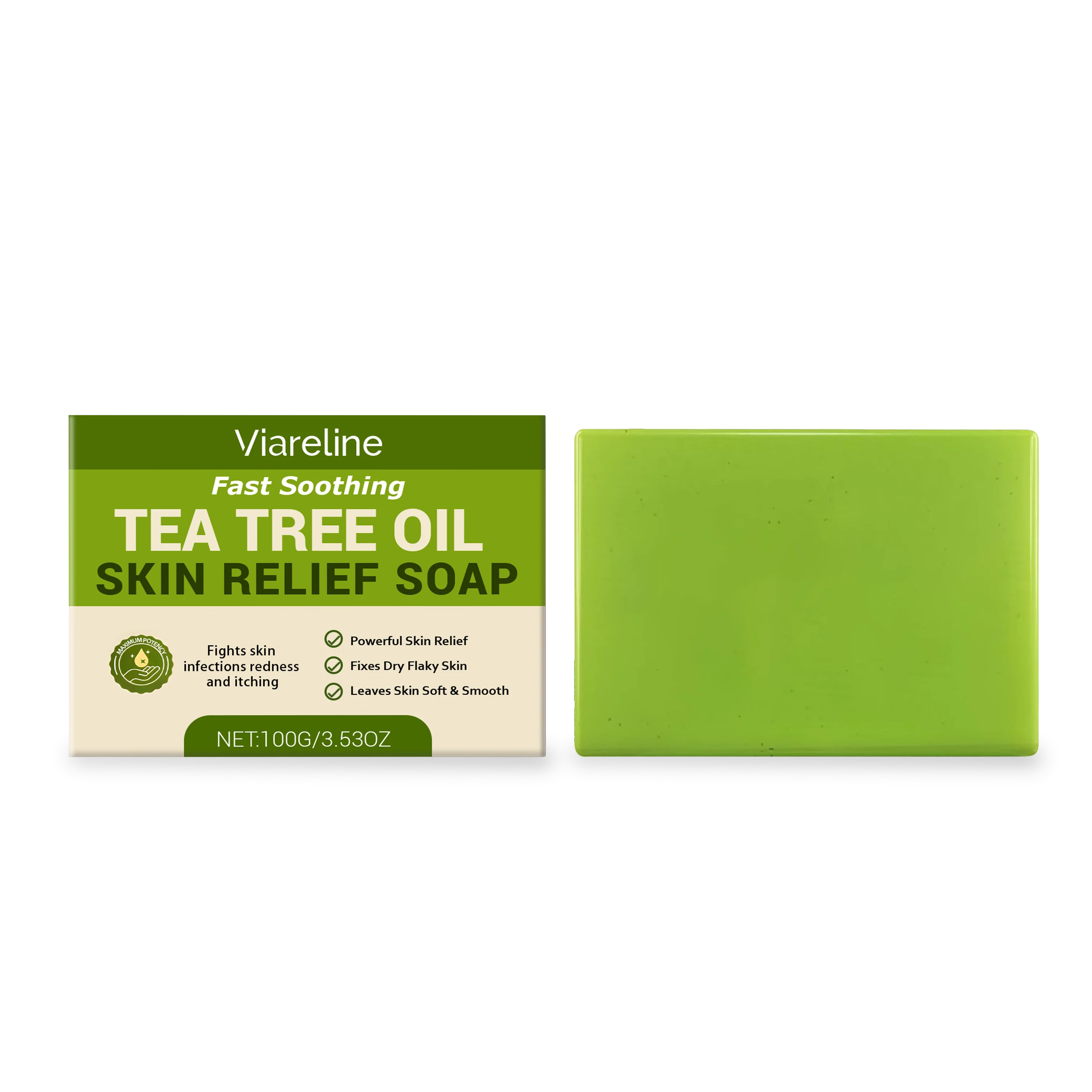Tea Tree Oil Soap Bar Deep Cleansing Body Face Wash Oil Control Refresh Skin Comfort Bathing Comfort Moisturizing Skin Care