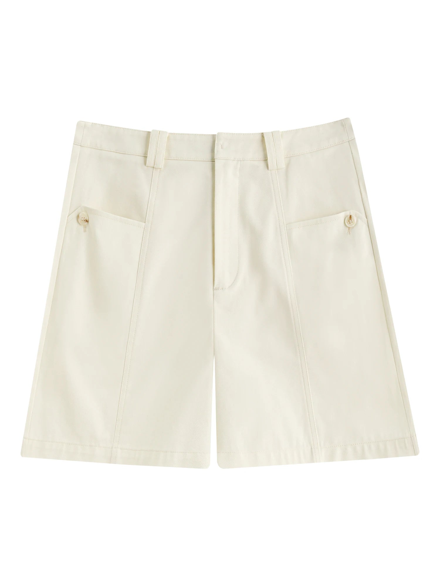 FSLE 100% Cotton Casual Shorts for Women Summer 2025 New Arrival Loose Fit Versatile Daily Wear Office Casual Chic 25FS12472