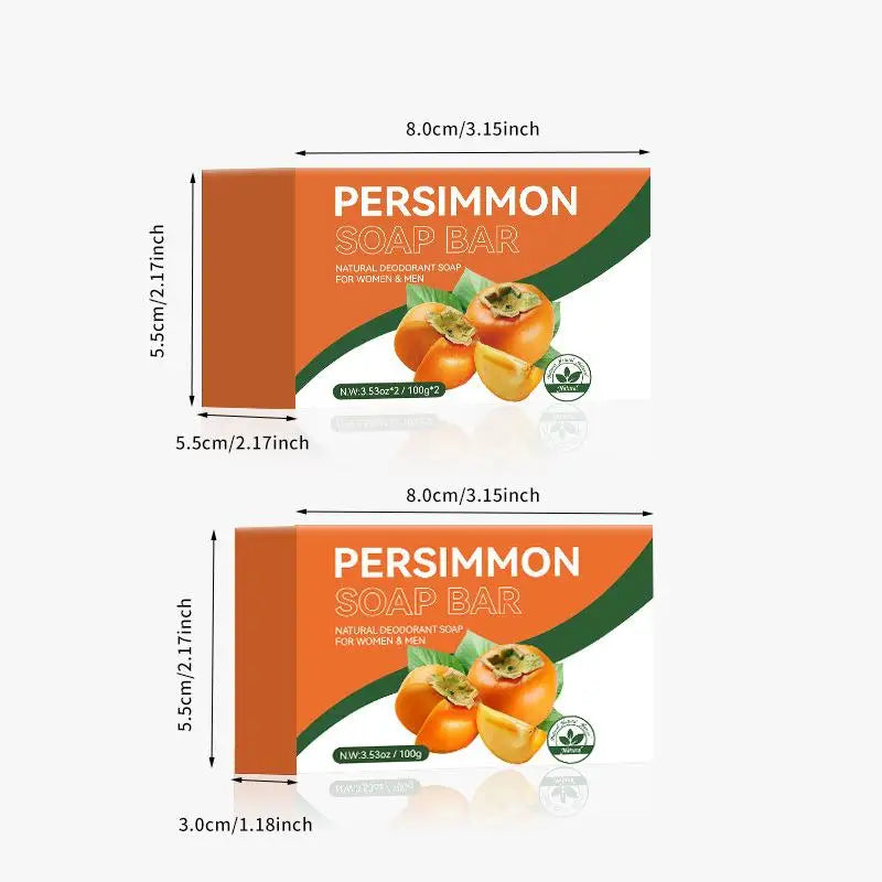 Persimmon Cleansing Soap Bar 100g/200g Body Care Face Wash Exfoliating Soap Fruit Handmade Shower Soap