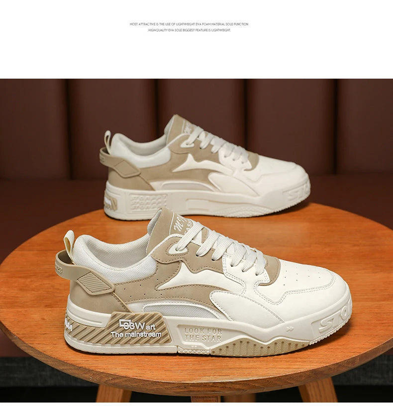 Men's Board Shoes Outdoor Casual Sports Walking Shoes Anti-slip Breathable Vulcanized Shoes Thick Sole Fashion Student Shoes