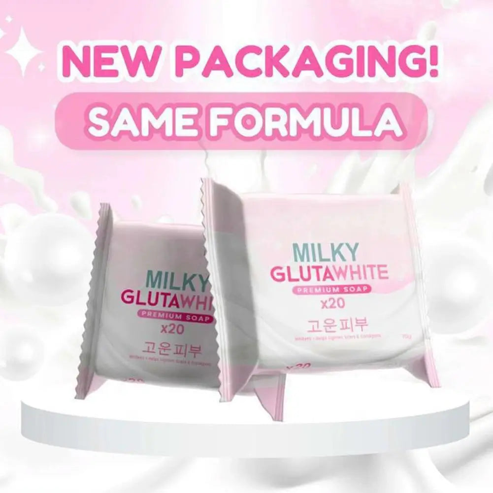 1/3PCS Korean MILKY GLUTAWHITE Premium Soap 70g Deep Cleansing Nourishing Rich Foam Soap Efficient Body Face Cleansing Care