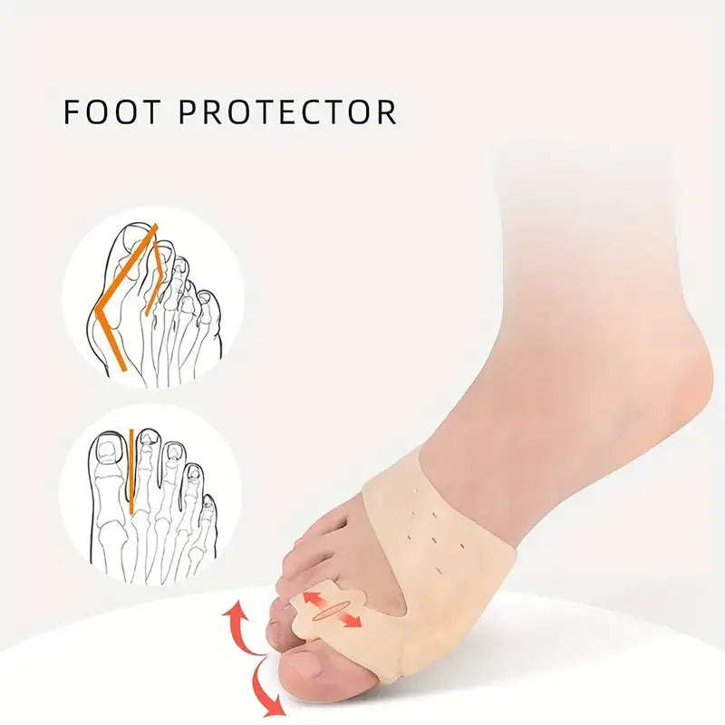 1 Pair of Silicone Bunion Adjusters - Soft and Comfortable Relief for Foot Pain, Perfect for Night and Home Use