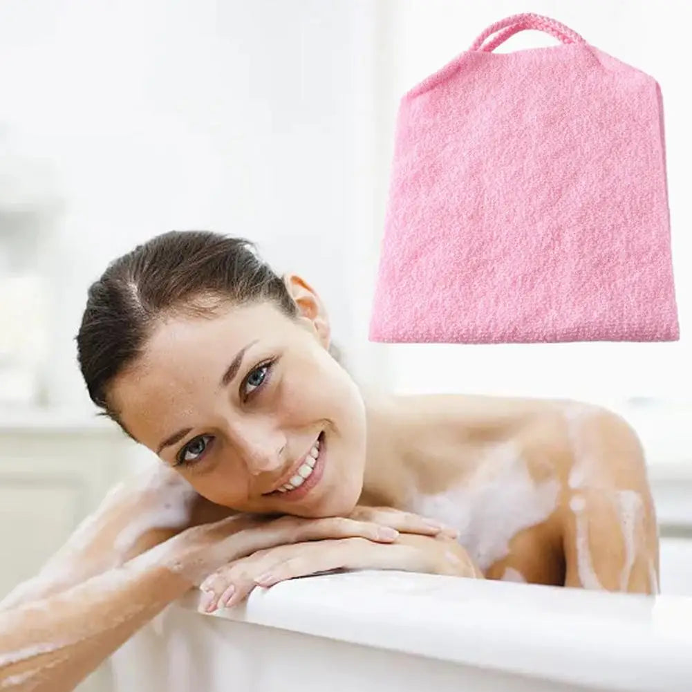1pc Exfoliating Bath Towel Body Back Scrubber Belt Bath Stretchable Full Body Washcloth Super Absorbent Towel Bathroom Supplies