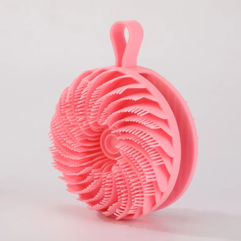 Silicone double-sided bath brush, painless bath artifact, two-in-one shampoo and massage brush, no pain, no skin bath brush