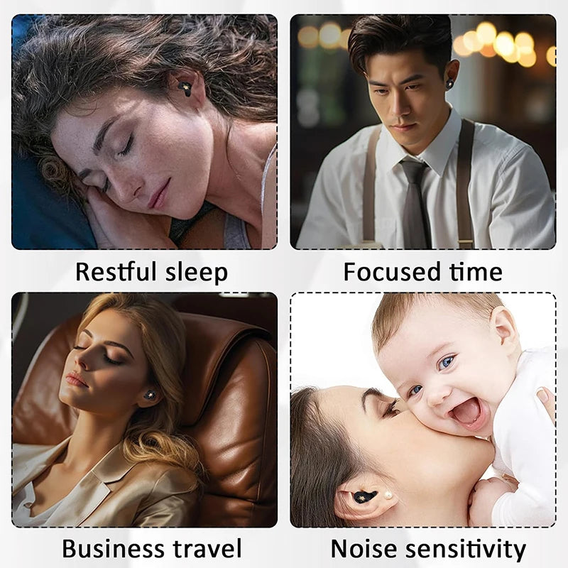 Ear Plugs for Sleeping 35dB Noise Cancelling Silicone EarPlugs for Concerts Traveling Studying Focus Reusable Ear Protection