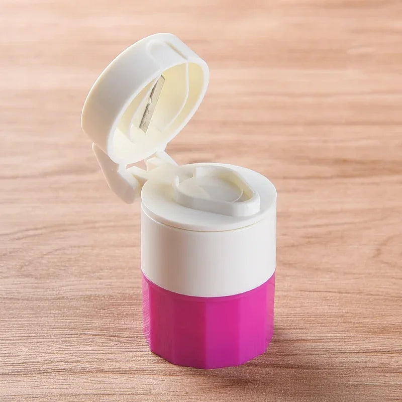 Portable 2-in-1 Pill Box with Pill Cutter for Cutting Small Pills or Large Pills in Half & Quarter Travel Pill Organizer Case