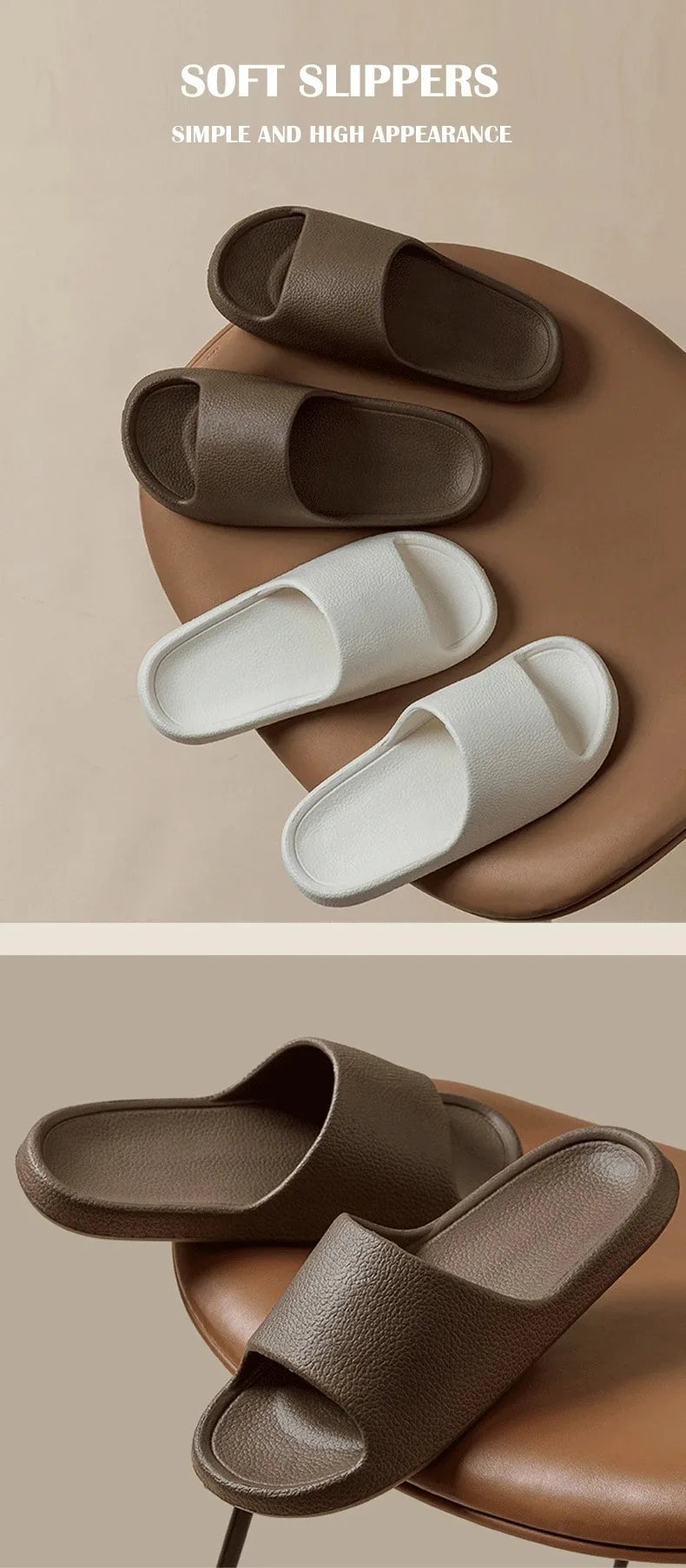 Super Soft Sole Eva Slippers Summer Women Thick Soles Non-slip Home Indoor Outdoor Couple Slippers Bath Flip Flops