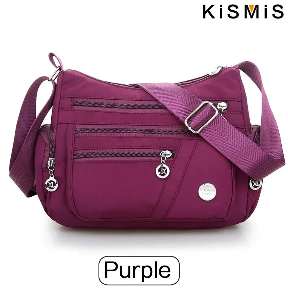 Fashion Women Waterproof Crossbody Bag Casual Single Shoulder Handbag Messenger Bag Oxford Material