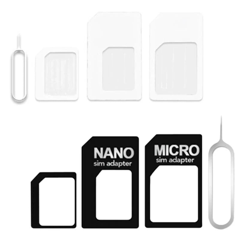NanoSIM Card to Micro Standard Adapter Converter For Tablet Phone SIM Card Adapter Convert Universal Phones For Nano Sim 4 In 1