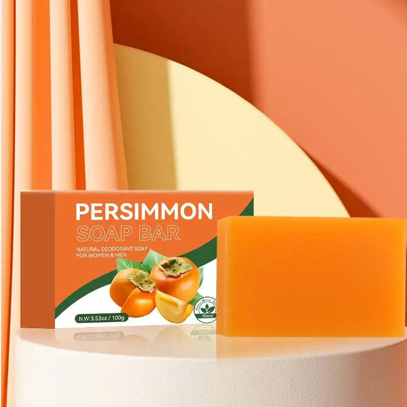 Persimmon Cleansing Soap Bar 100g/200g Body Care Face Wash Exfoliating Soap Fruit Handmade Shower Soap