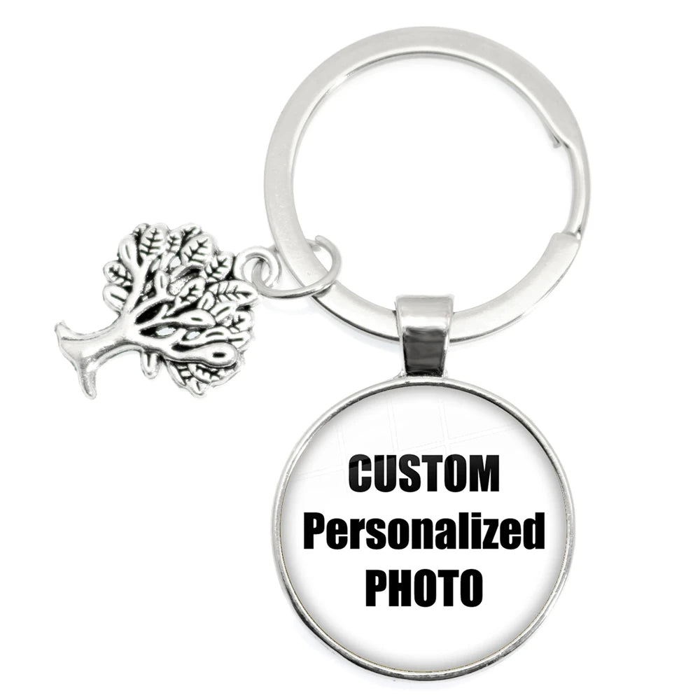 Personalized Custom Keychain Photo Mum Dad Baby Children Grandpa Parents Custom Designed Photo Gift For Family Anniversary Gift