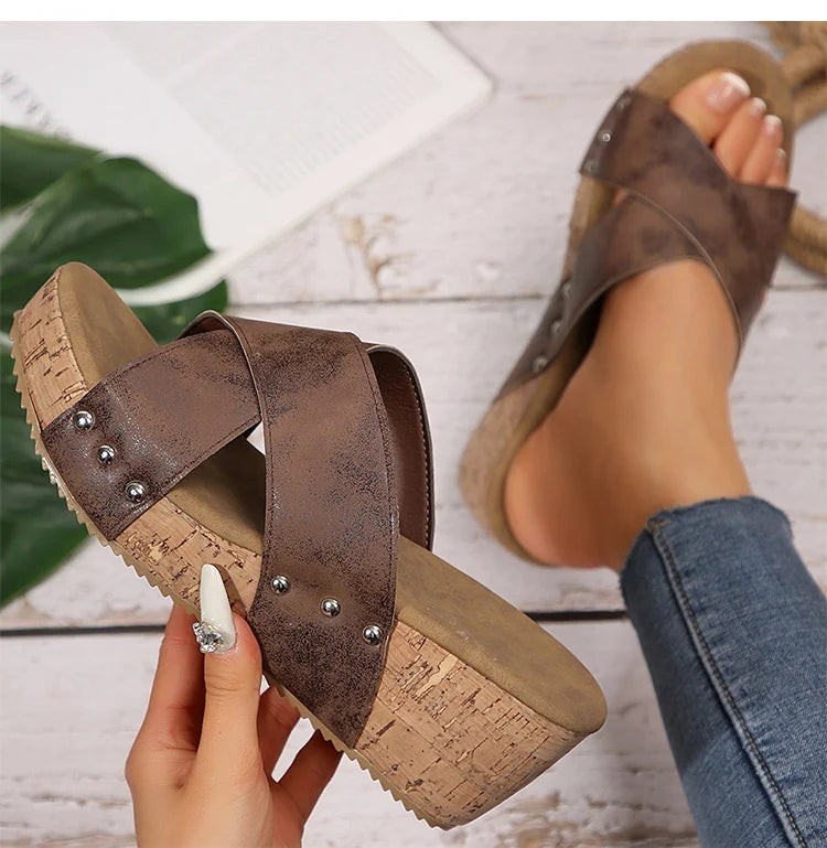 Women's Sandals Peep Toe Heels Sandals For Summer Shoes Women High Heeled Slippers Platform Sandals Summer Footwear Heels Shoes