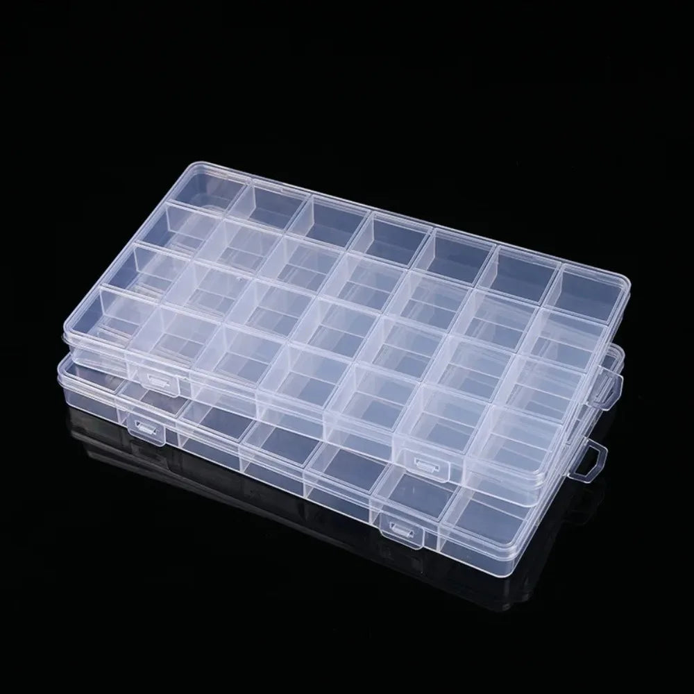 Transparent Storage Container Jewelry Box Clear Plastic Organizer Box Empty Earring Storage Organizer Display Case for Beads