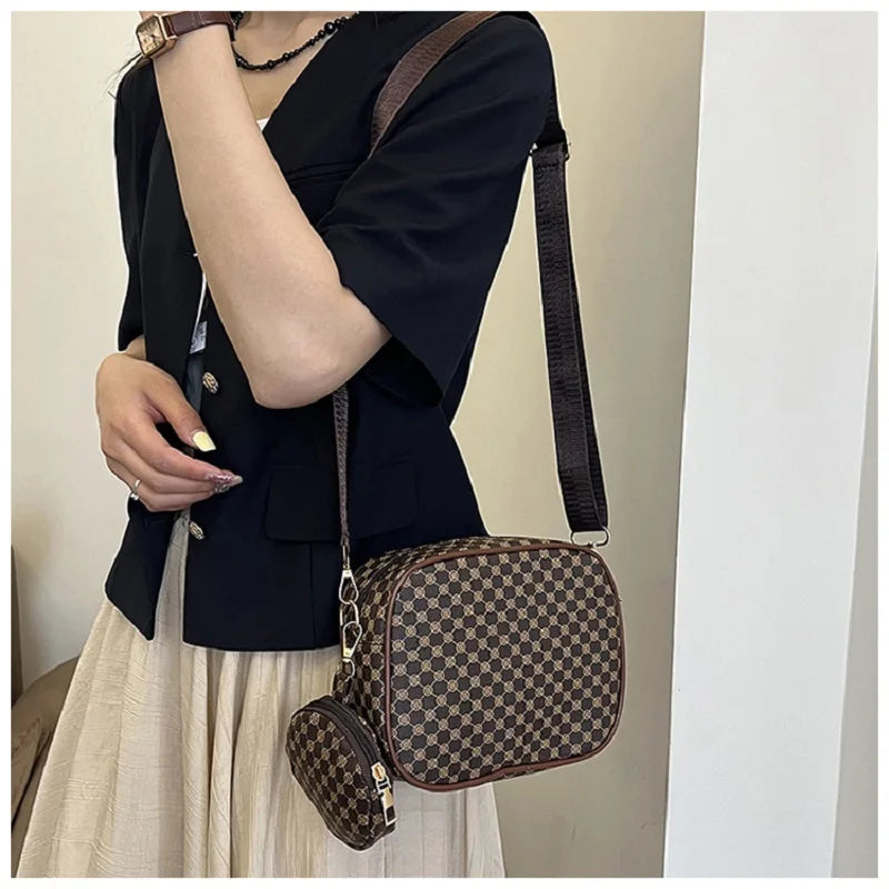 Vintage Fashion Handle Handbag Women Solid Soft PU Leather Women Shoulder Bag New Casual Designer Women Crossbody Tote Bag