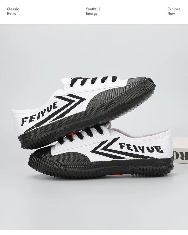 DaFu Flying Men's Athletic Shoes Long Distance Running Jump Far Field Event Canvas Sports Shoes Couple's Loafers Black Sneakers