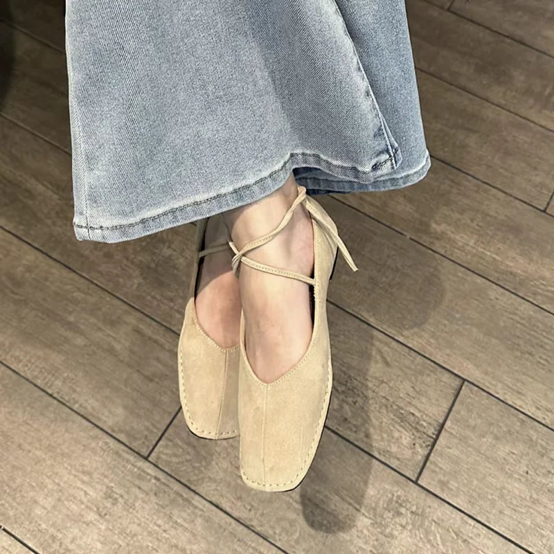 Bailamos 2024 Spring New Brand Women Flats Round Toe Shallow Slip On Ladies Casual Ballet Shoes Soft Leather Eelgant Dress Shoes