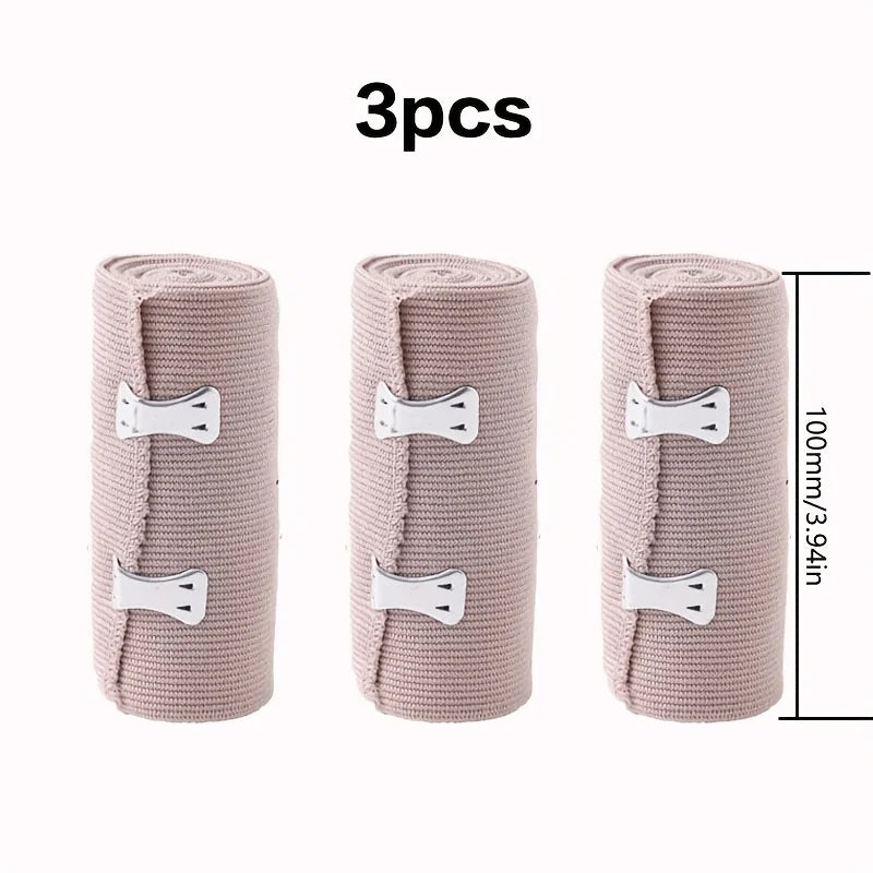 3/4Pack Adjustable Elastic Bandages Universal Fit Stretches to 177.77in Polyester for Wrist Ankle Foot Knee Support