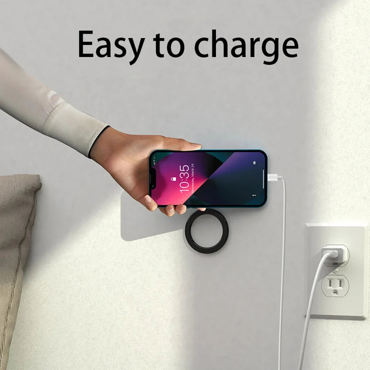 Strong Magnet Phone Stand - Magsafe Compatible for iPhone 14-12, iPad, Universal Tablet (Car/Wall Use)