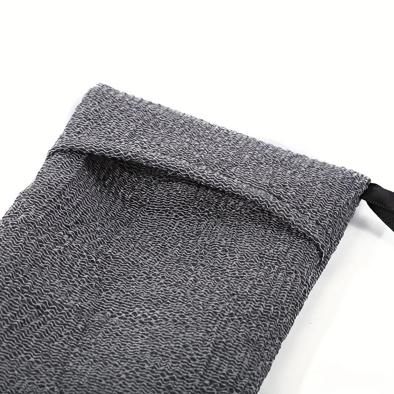 2/1piece soap bag, exfoliating soap storage bag, body scrubber, coarse sponge suitable for bath or shower, gray mesh