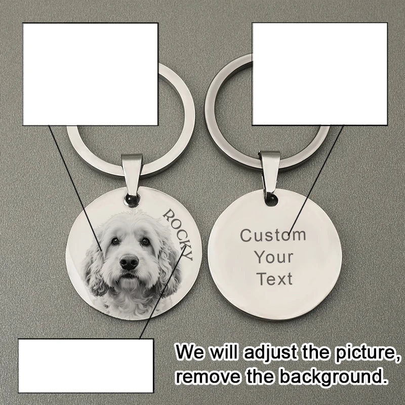 Keychain customizable photo personalized Keychain photo and text Keychain customizable Keyring Safe driver keychain for dad