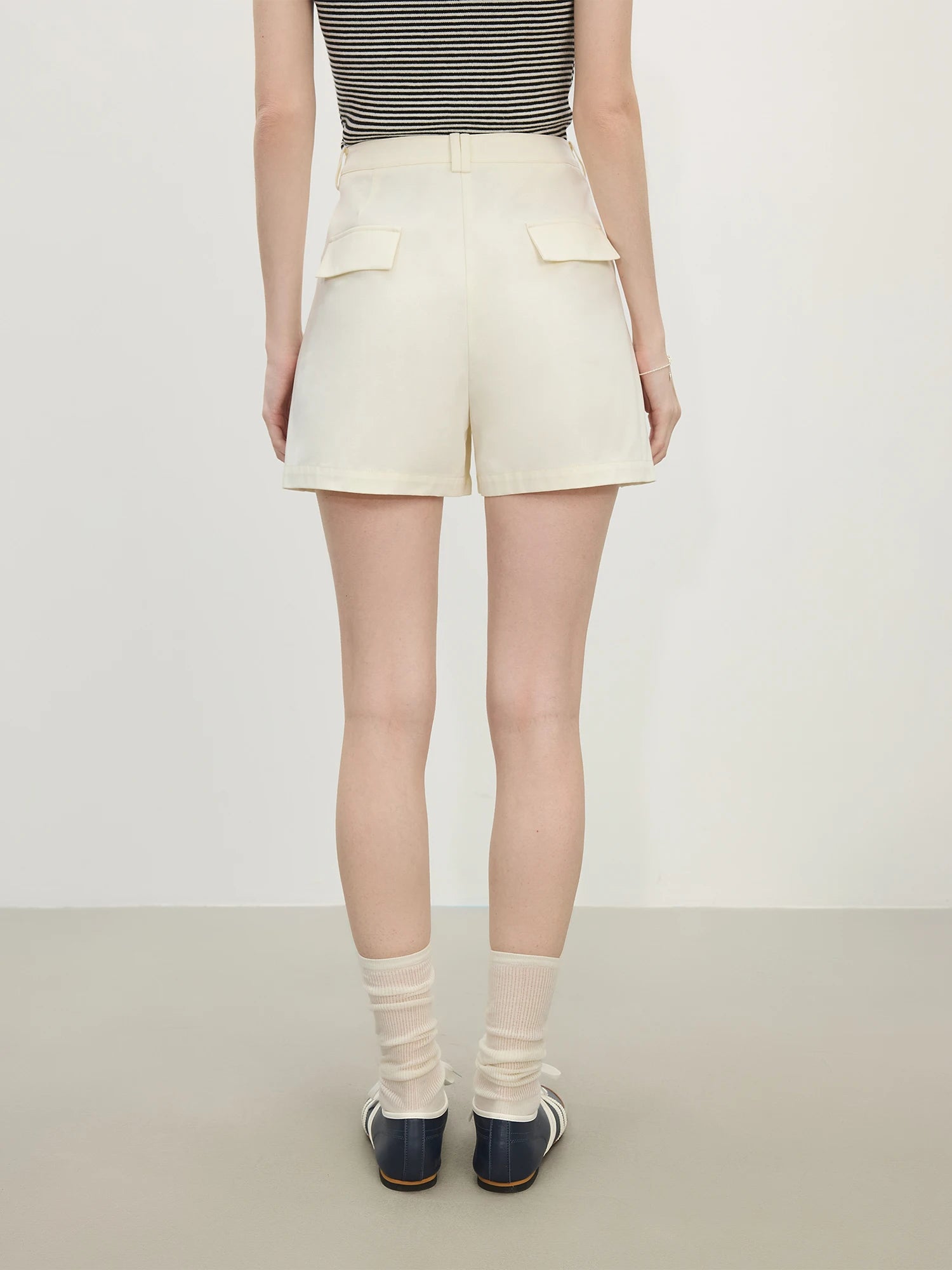 FSLE 100% Cotton Casual Shorts for Women Summer 2025 New Arrival Loose Fit Versatile Daily Wear Office Casual Chic 25FS12472