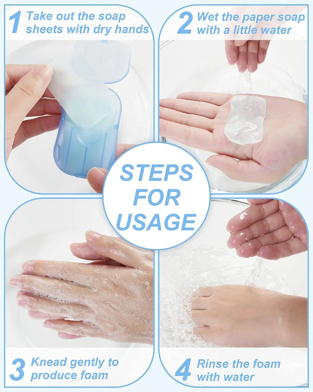5/10/20 Boxes Scented Hand Soap Sheets – Colorful Dissolvable Paper Soap for Travel, Camping & On-the-Go Hand Washing