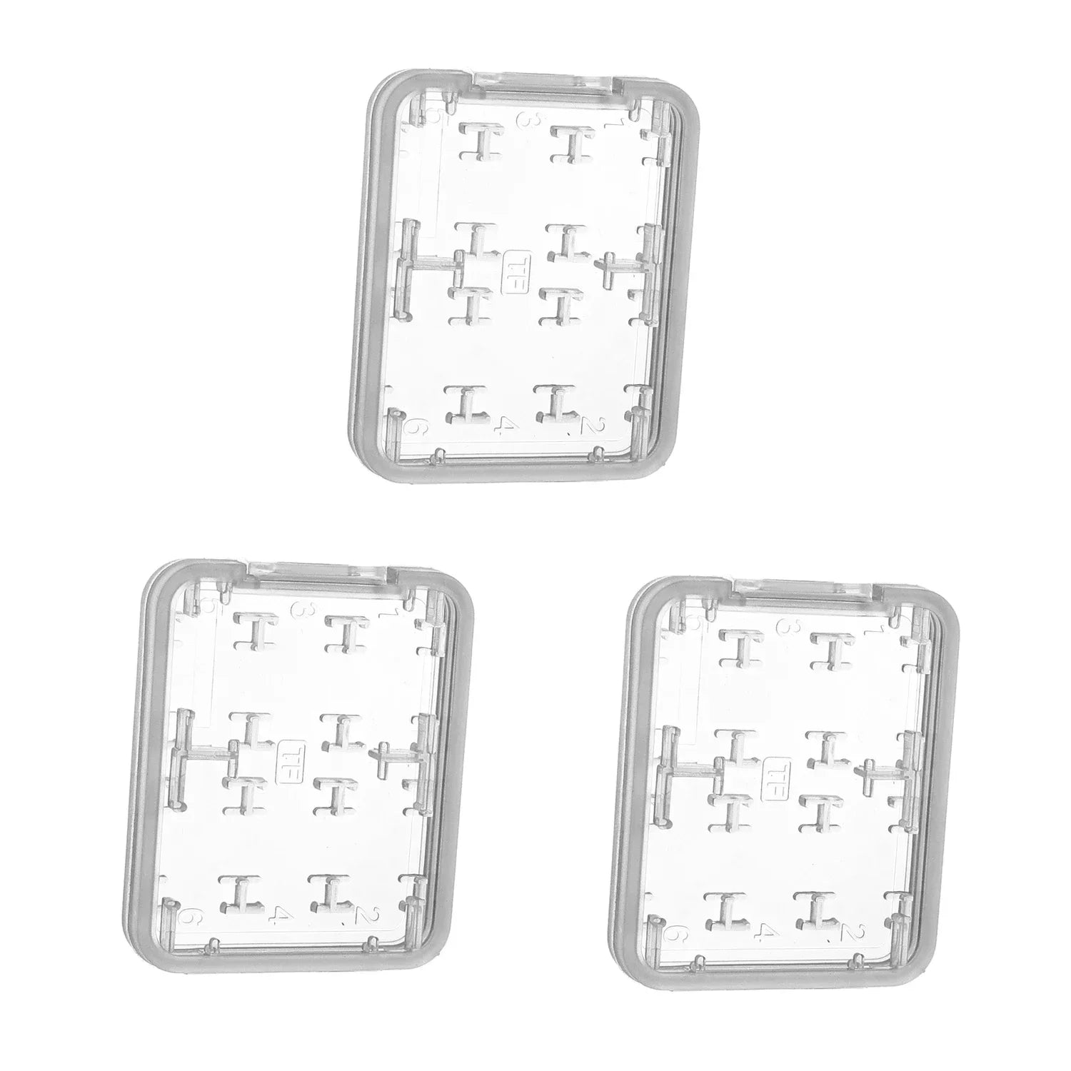 8in1 Reusable Plastic Micro SD SDHC TF Memory Card Storage Case Box Protector Holder Transparent Mini Memory Card Organizer Box
