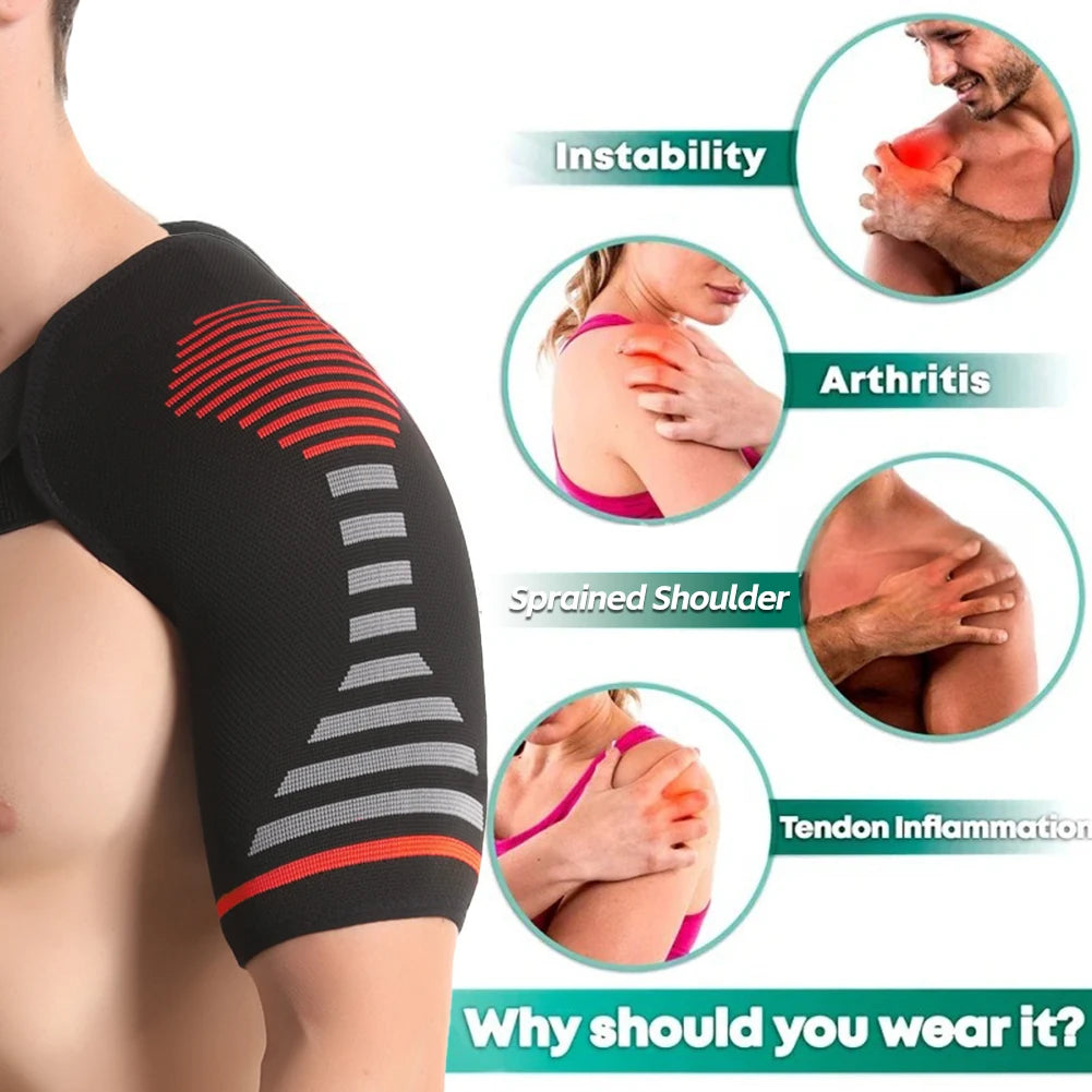 Recovery Shoulder Brace for Men Women,Shoulder Stability Support Brace,Adjustable Fit Sleeve Wrap,Relief for Shoulder Injuries