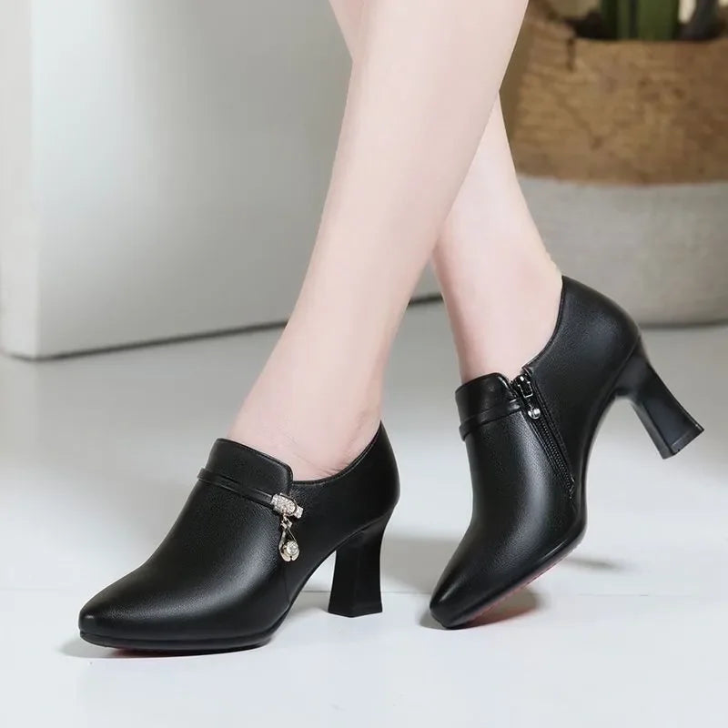 Cresfimix Botas Femininas Women Fashion Sweet High Quality Side Zipper Short Ankle Boots Lady Brand Design Brown Black Boot A798