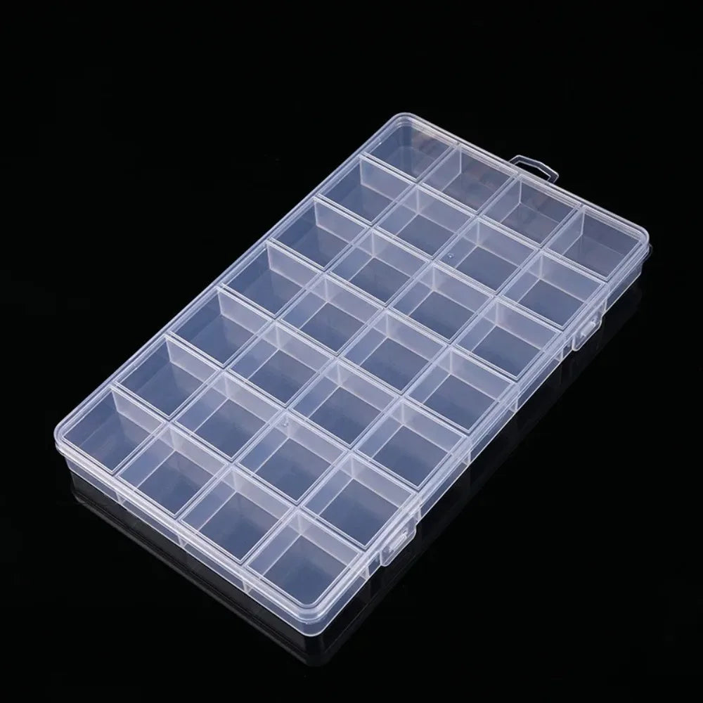 Transparent Storage Container Jewelry Box Clear Plastic Organizer Box Empty Earring Storage Organizer Display Case for Beads