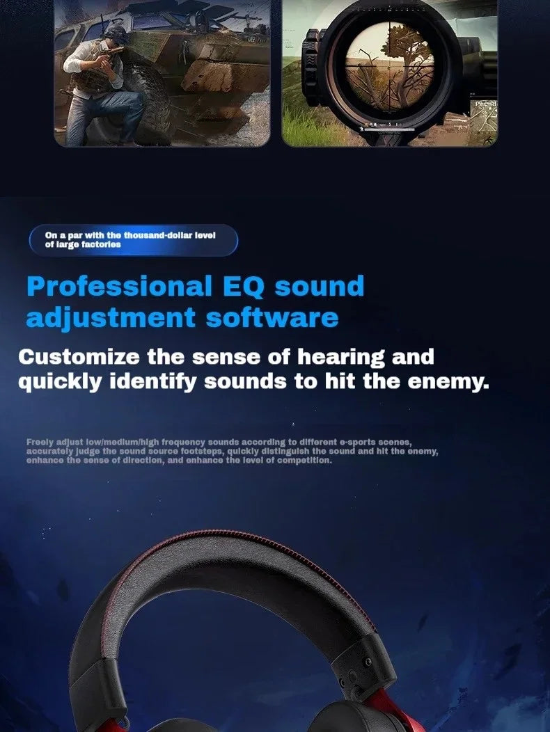 Original MCHOSE V9 PRO Music Esports Gaming Headphones 3-mode Wireless Noise Reduction Mic Customized Head-mounted