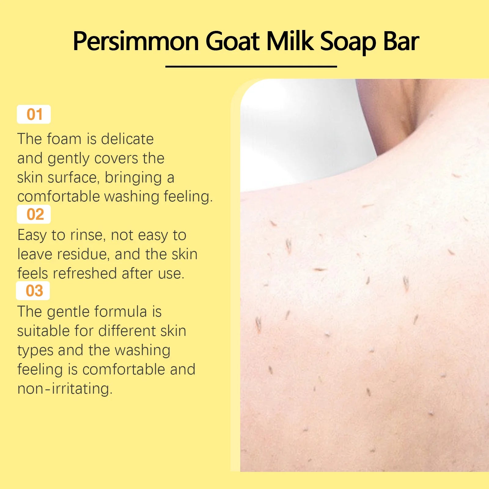 OceAura Persimmon Goat Milk Fragrance Soap Moisturizes, Moisturizes, Mildly Cleanses, Fragrances, Softens and Cares Skin Soap