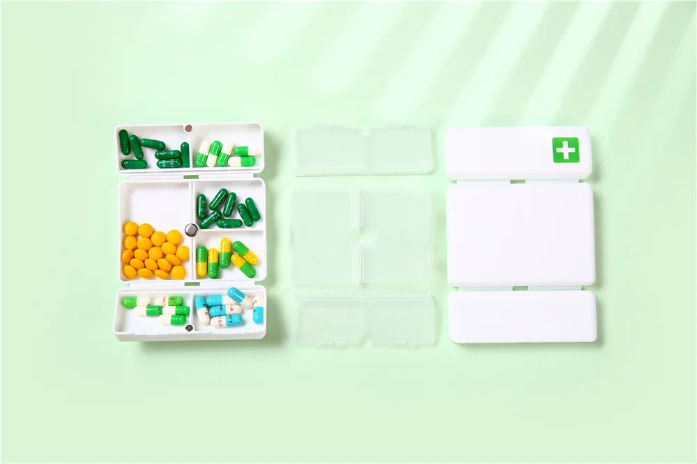 1PC Weekly Pill Box 7 Days Foldable Travel Medicine Holder Pill Box Tablet Storage Case Container Dispenser Organizer Tools