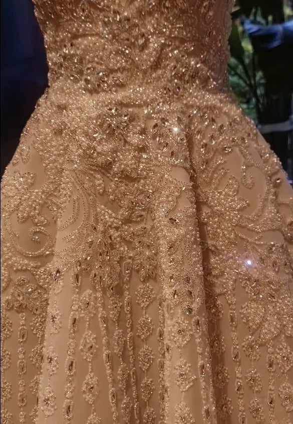 FATAPAESE Customized Evening Dress Square Sleeveless Beading A Line Draped Floor Length Diamonds Luxury Formal Occasion Gowns
