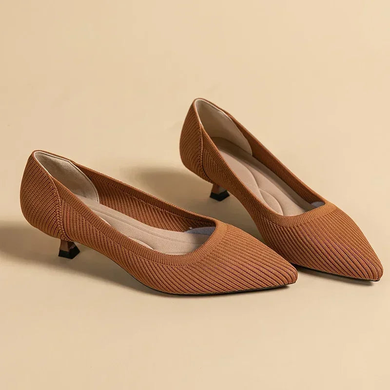 Women's Solid Color Flat Shoes Casual Fashion Breathable Non Slip Rubber Sole Pointed Non-Slip Comfortable Spring and Autumn