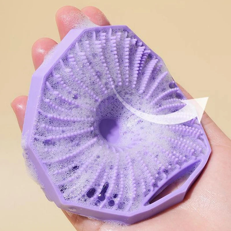 1pc Soft Silicone Exfoliating Brush Cleanser Manual Body Cleansing Scrubber Shower Gentle Massage Brushes Bathroom Accessorie