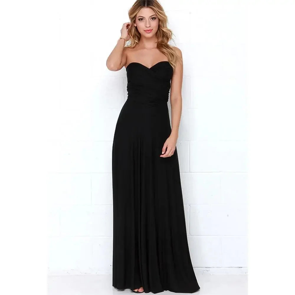 Sexy Women Multiway Wrap Convertible Boho Maxi Club Dress Bandage Long Dress Party Bridesmaids Infinity Robe Longue Femme