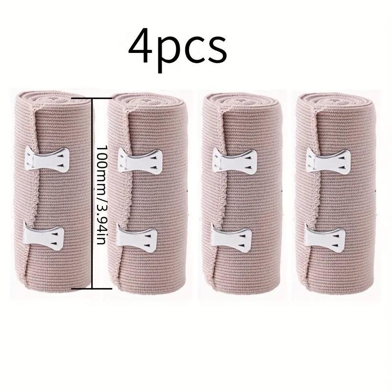 3/4Pack Adjustable Elastic Bandages Universal Fit Stretches to 177.77in Polyester for Wrist Ankle Foot Knee Support