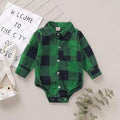 0-18 Months Newborn Baby Boy Romper Long Sleeves Red Plaid Bodysuit Spring&Autumn Fashion Jumpsuit for Infant Baby Boy Clothes