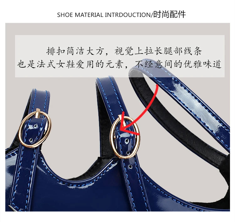 Pu High Heels Square Heel MARY JANES Square Toe Casual 2024 High Quality Ladies Shoes Buckle Strap Solid Fashion Pumps
