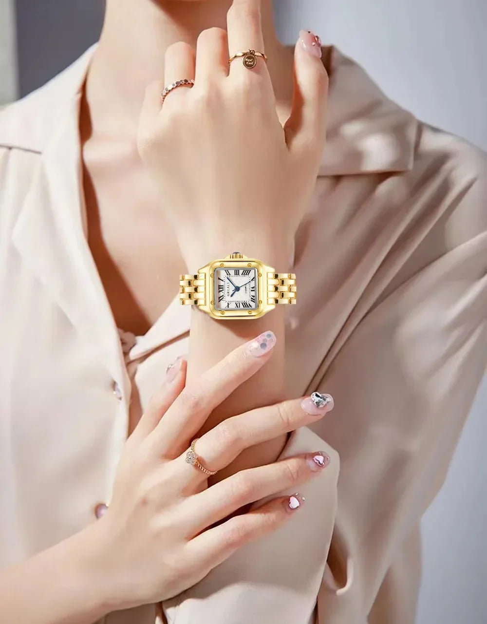 Luxury  Women Watches Fashion Square Quartz Wristwatch Simple Ladies Clock Reloj Mujer