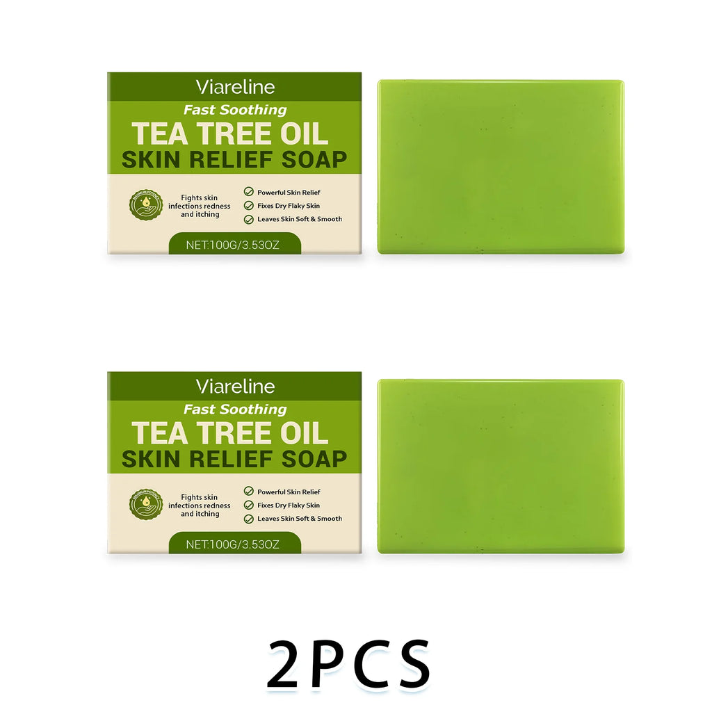 Tea Tree Oil Soap Bar Deep Cleansing Body Face Wash Oil Control Refresh Skin Comfort Bathing Comfort Moisturizing Skin Care