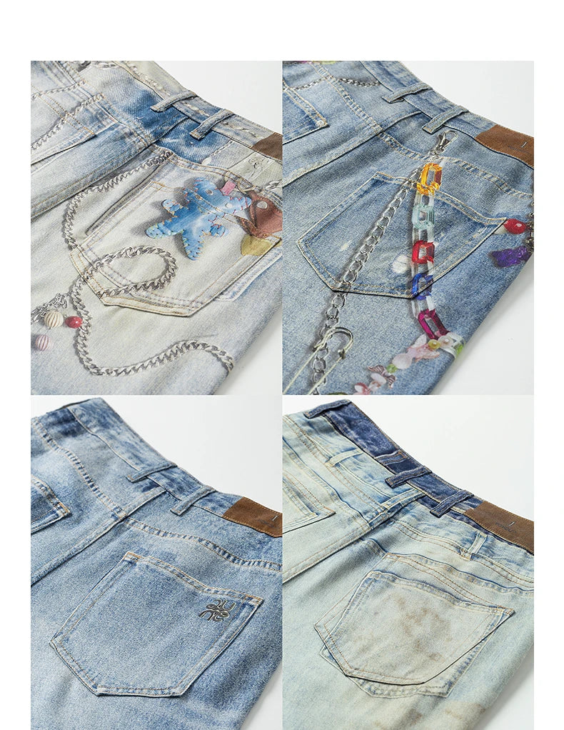 TOYOUTH Women Denim Jean 2025 Spring New Long Pants 8518053