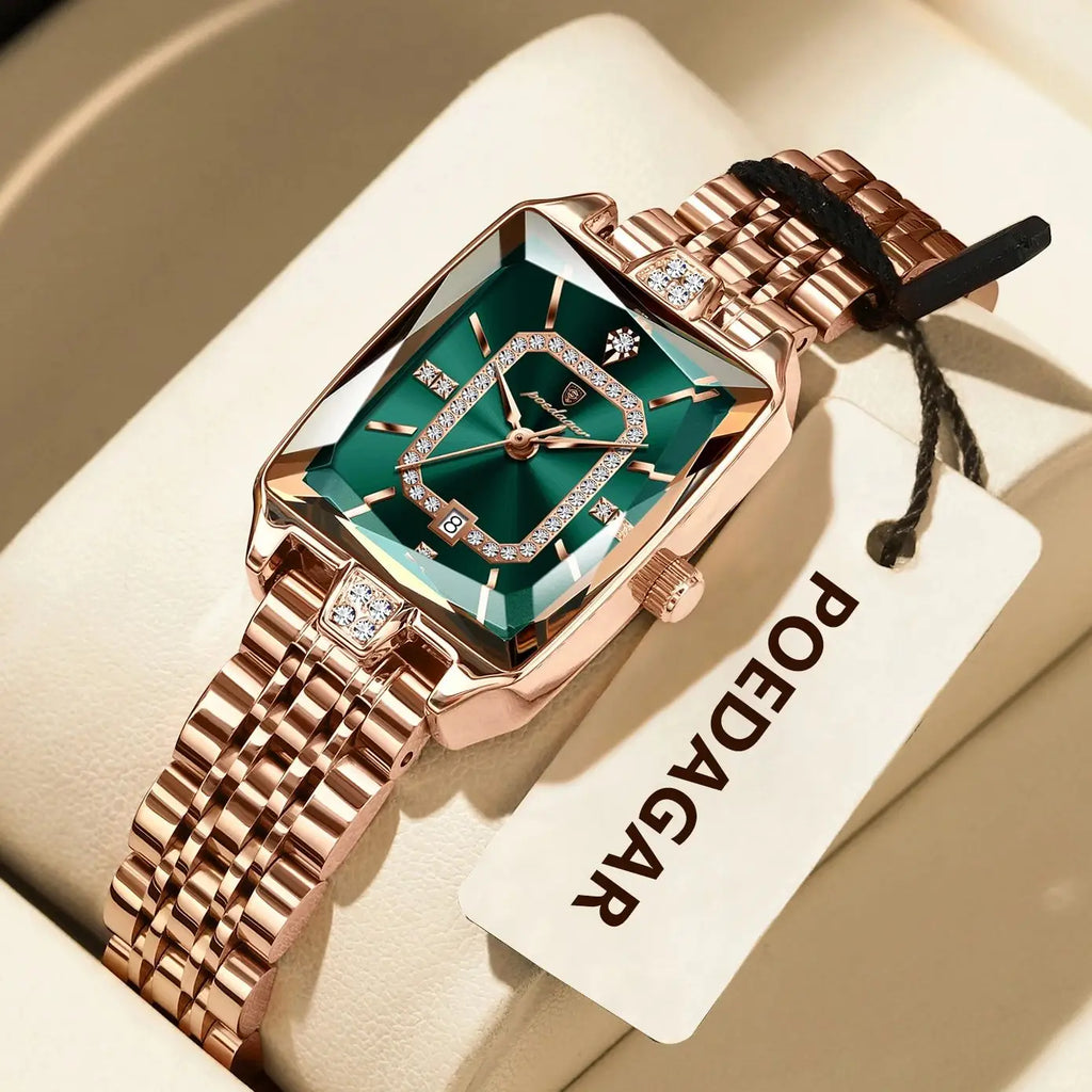 POEDAGAR Luxury Woman Watch Waterproof Date High Quality Casual Ladies Wristwatch Stainless Steel Quartz Elegant Women's Watches