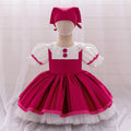 Ma Sha and Bear Toddler Girl Party Lolita Maid Dresses 2pcs Infant 1st Birthday Princess Dress Wedding Bridesmaids Kids Clothing